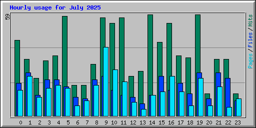 Hourly usage for July 2025