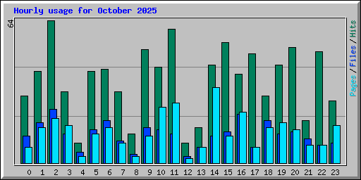 Hourly usage for October 2025
