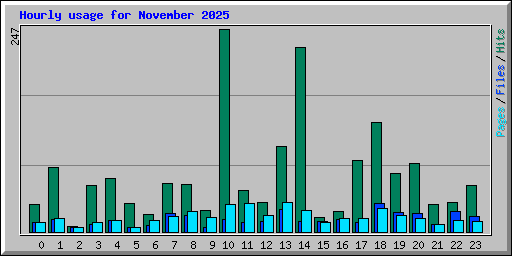 Hourly usage for November 2025