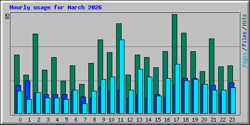 Hourly usage for March 2026